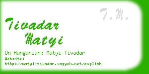 tivadar matyi business card